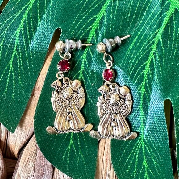 BOGO FREE VTG DANGLY CIRCUS CLOWN EARRINGS 80’s - Picture 5 of 6